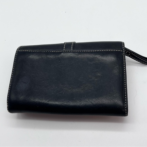 Coach Vintage Buckle Soho Trifold Leather Wallet Black - Picture 4 of 13